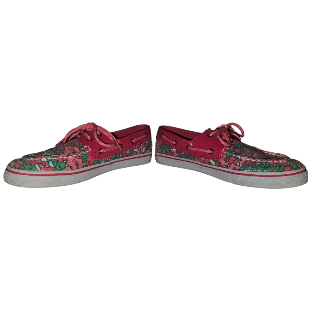 Sperry Top-Sider Lace Up Floral Sequin Boat Shoes - Picture 5 of 5